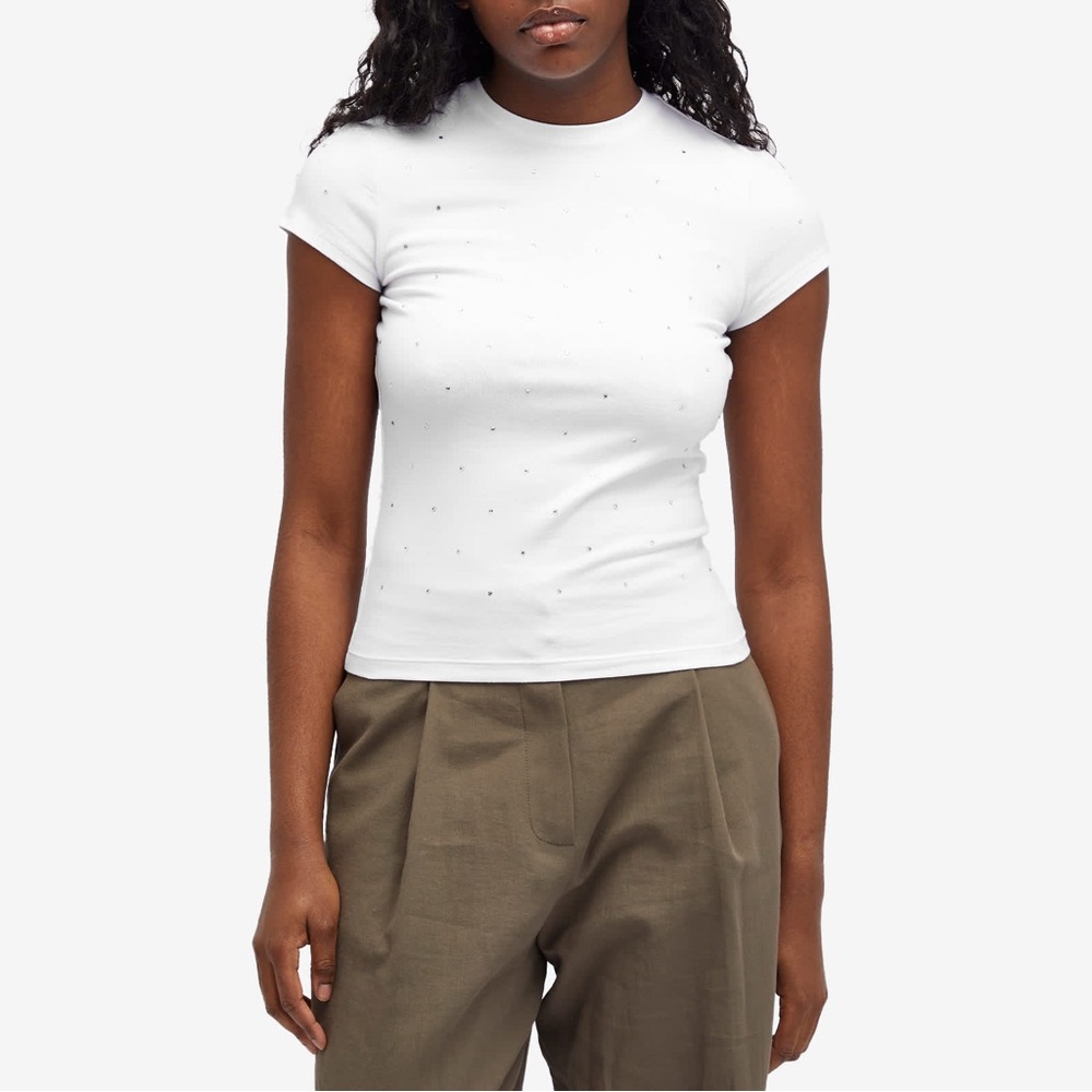 GOOD AMERICAN CRYSTAL BABY TEE